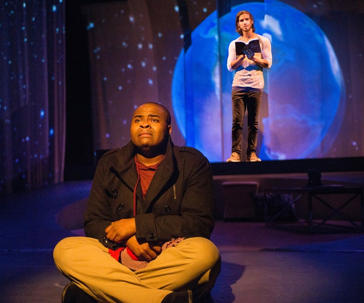 <p>H. Adam Harris (Jesse) and Michael Hanna (Neil) in a scene from <strong><em>This Bitter Earth</em></strong> </p>
