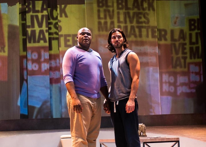 <p>H. Adam Harris (Jesse) and Michael Hanna (Neil) in a scene from <strong><em>This Bitter Earth</em></strong> </p>