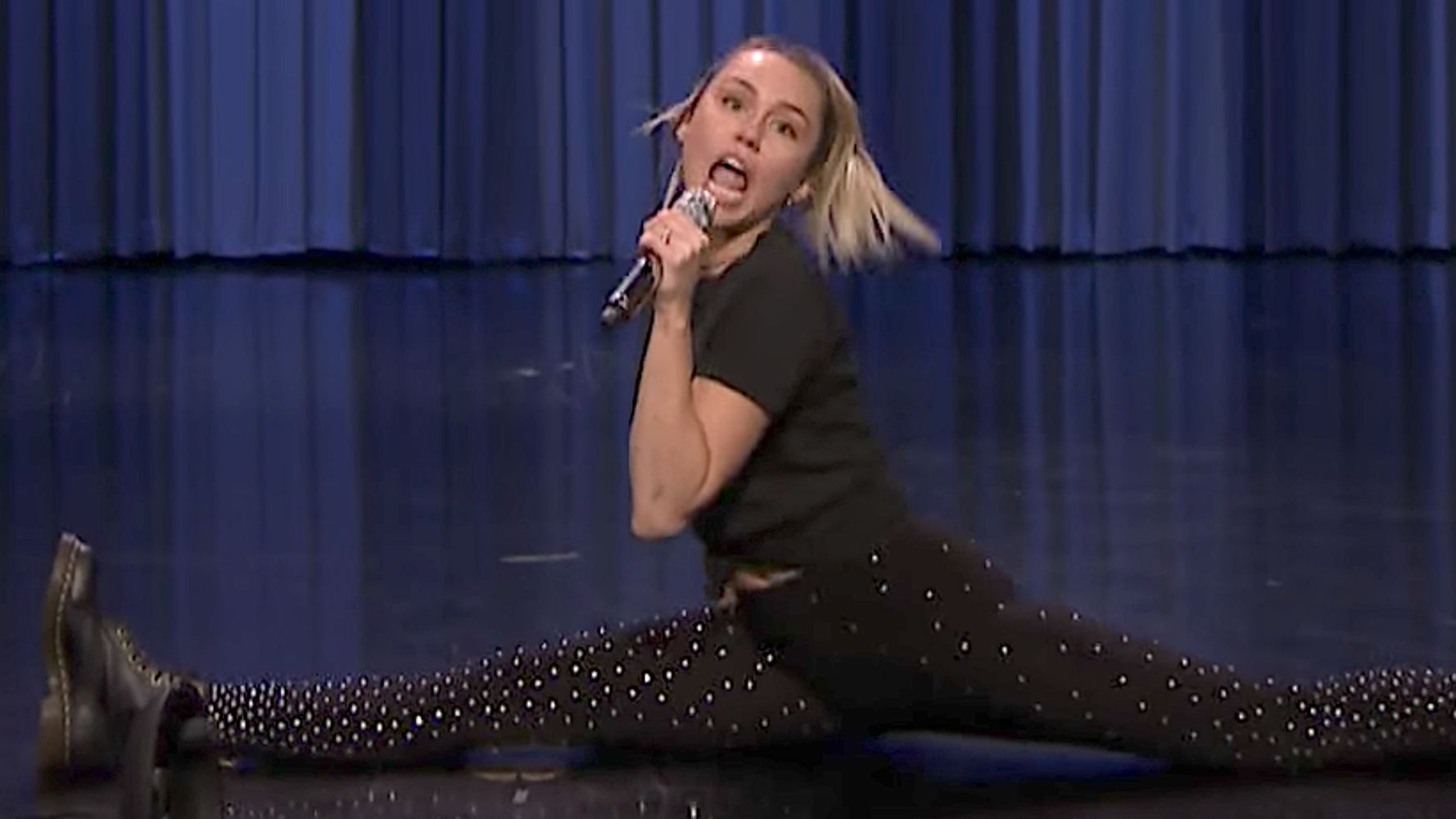 Miley Cyrus Lip Sync Battle With Jimmy Fallon Is Exhausting Just To Watch Huffpost 8971