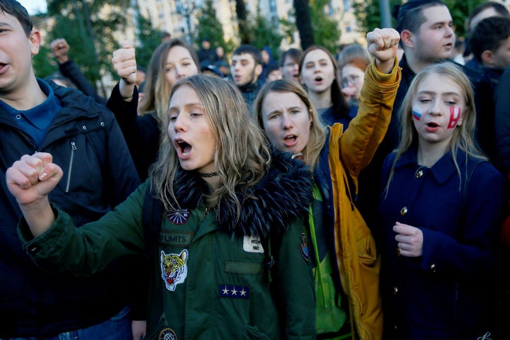 Alexei Navalny supporters in Moscow 