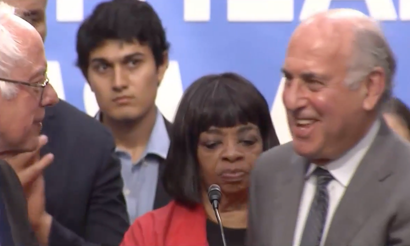 Richard Master, CEO MCS Industries, speaks at introduction of Sen. Bernie Sanders’ SB1804, Medicare for All.