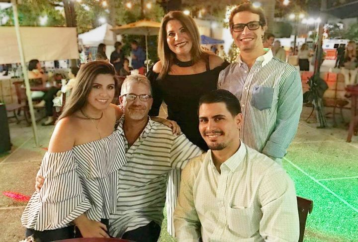 Before Maria: The Pereira family. L to R: Sarah Gabriella Pereira, father Dr. Rafael Pereira, mother Sarah, brothers Rafael and Reinaldo.