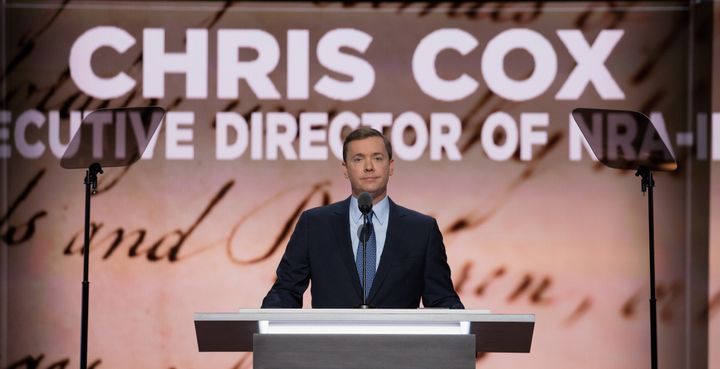 Chris Cox of the NRA speaks at the Republican National Convention in Cleveland, Ohio on July 19, 2016.