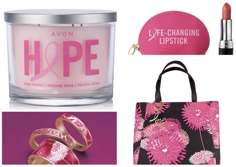 Pink Peony Candle, Pink Hope Iconic Lipstick Set, Pink Hope Patterned Medium Bangles and Pink Hope Oversized Floral Totebag f