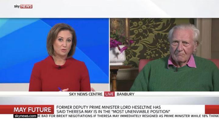 Lord Heseltine speaks to Kimberley Leonard on Sky News.