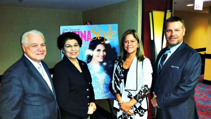 Latina Style president Robert E. Bard, US Treasurer Jovita Carranza, Tera Vazquez, president and CEO of Guy Brown, a Nissan supplier, and Daniel Boren, Nissan Supplier Diversity Manager, at the Latina Style Business Series conference in Chicago. 