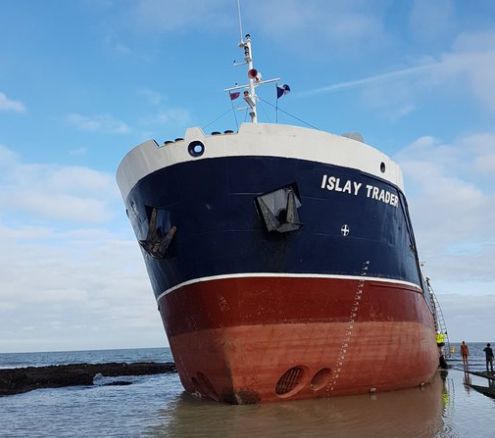 Cargo Ship Runs Aground Off Kent Coast, Narrowly Misses Antony Gormley ...