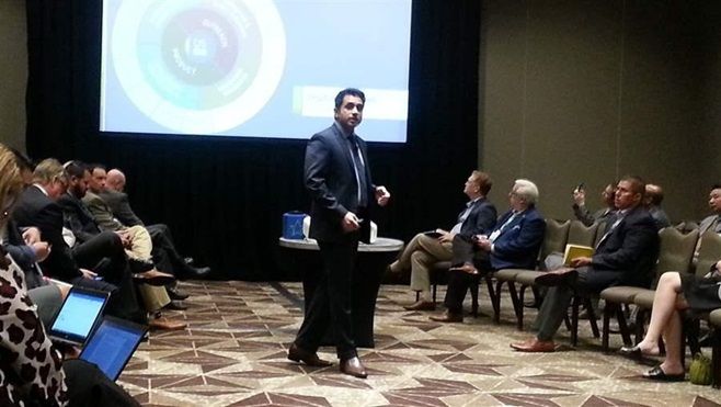 Nikhil Deshpande, Georgia’s chief digital officer, discusses how his state is making its digital strategy more user-friendly at last week’s National Association of State Chief Information Officers meeting in Austin, Texas. Officials from some states are considering ways to create an Amazon-like, one-stop portal for services.