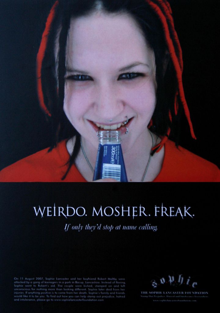 A campaign poster released in the wake of Sophie Lancaster's death