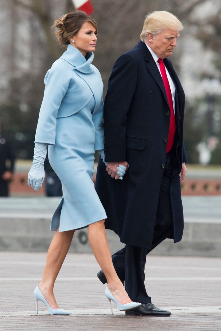 Donald and Melania Trump at the inauguration on Jan. 20, 2017. 