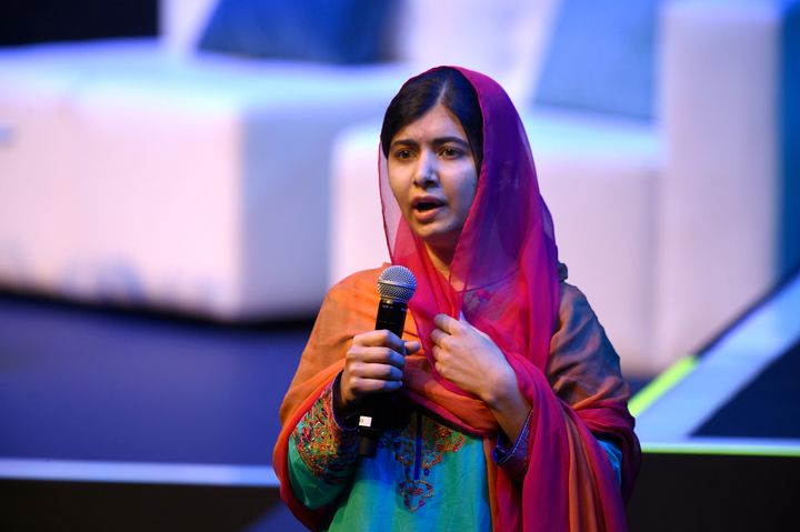 Nobel Peace Prize laureate Malala Yousafzai speaks in Mexico City on Sept. 1, 2017.