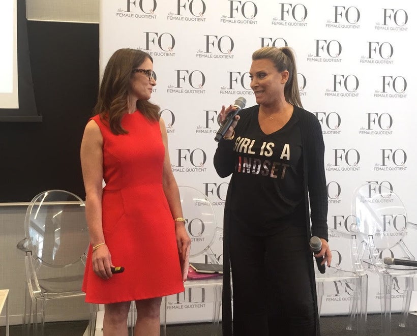 Shelley Zalis (right) introducing me before my talk at The Girls’ Lounge.