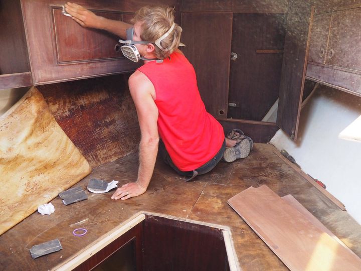 refitting sailboat interior