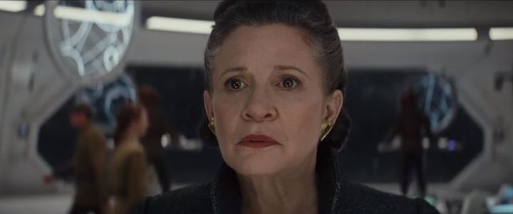 Carrie Fisher makes her final appearance as General Leia 