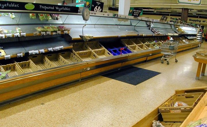 Gaps on shelves are a possibility if there is a 'no deal' on imports after Brexit 