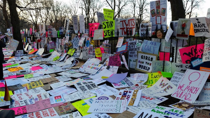 Signs from the Women’s March in Washington, D.C. on Jan. 21, 2017.