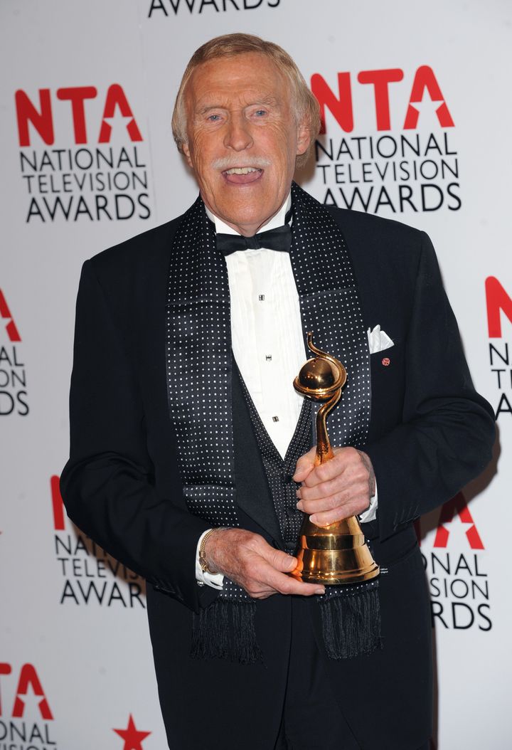 Bruce Forsyth with his Special Recognition Award in 2011