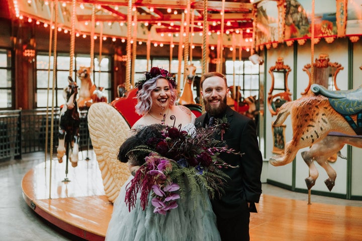 Teresa and Peter married at Bear Mountain Merry-Go-Round Pavilion.