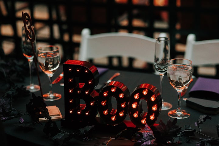 Things got spooky at the reception.