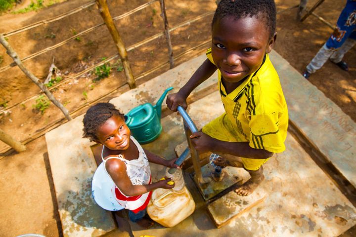 A Concern-constructed water point at Boyali in Central African Republic, which is now managed by the local community. 