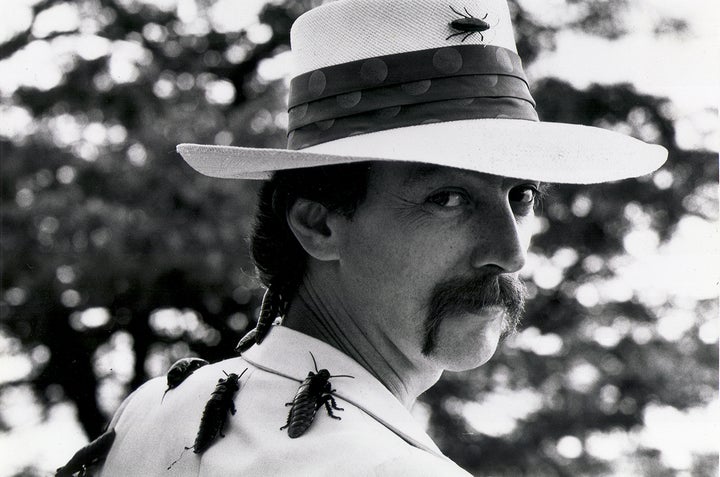<p>Dr. Josef Gregor (a.k.a. Joey Skaggs), entomologist, in Skaggs’ Metamorphosis Roach Cure hoax</p>