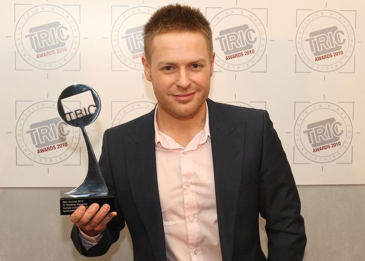 Tomasz Schafernaker won the prize for Best TV Weather Presenter at the TRIC Awards