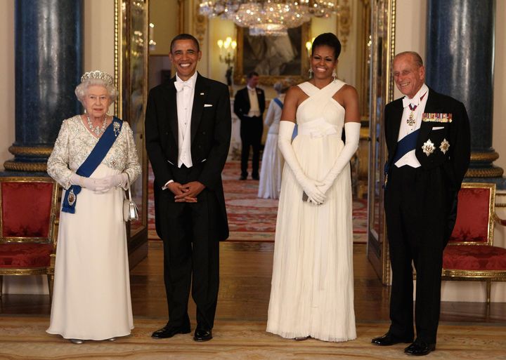 The Queen and Barack Obam on his State Visit in 2011.