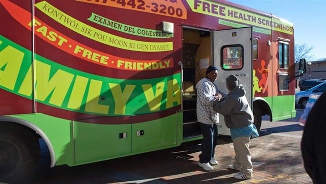 The Family Van makes a stop in Boston. Mobile health clinics are assuming a more prominent role in the U.S. health care syste
