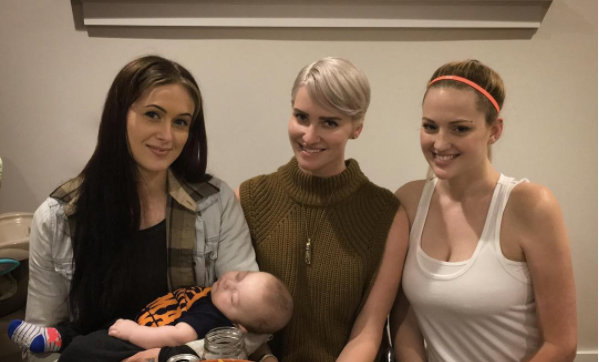 Wunsch with her sisters and nephew in Washington.