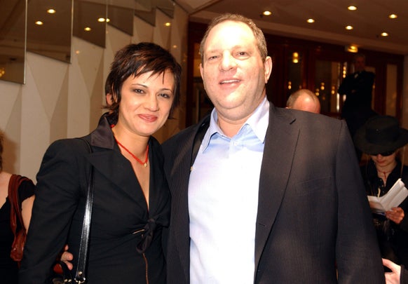 Asia Argento and Harvey Weinstein during 2004 Cannes Film Festival - 'The Heart Is Deceitful Among All Things' - Premiere at Noga Croisette in Cannes, France. (Photo by Denise Truscello/WireImage)