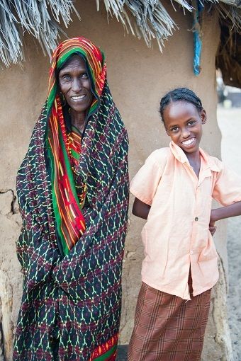 Mekona Galgallo Arbare, a 2015 BOMA business graduate, and her daughter Gano in North Horr, Samburu County, Kenya.
