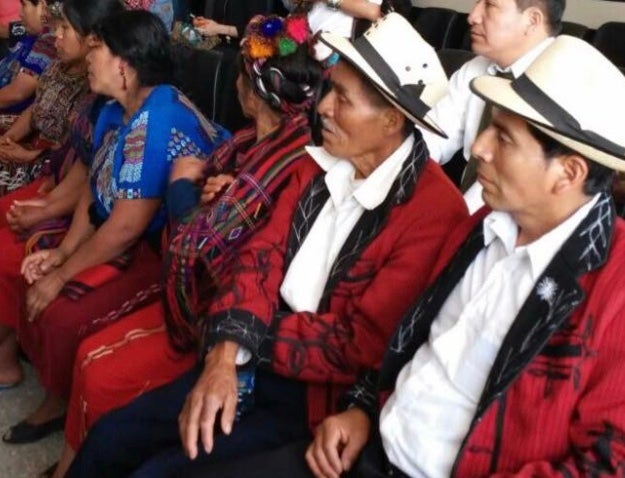 <p>Survivors and relatives of victims from the Ixil region at the January 2015 failed retrial against Ríos Montt.</p>