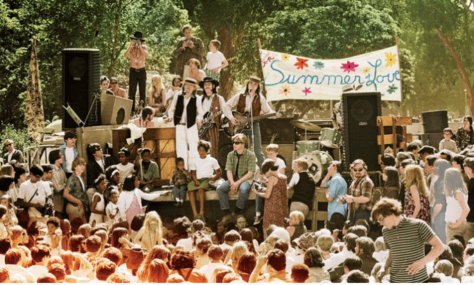 The Summer of Love occurred in the summer of 1967 when up to 100,000 young hippies converged on San Francisco’s Haight Ashbur