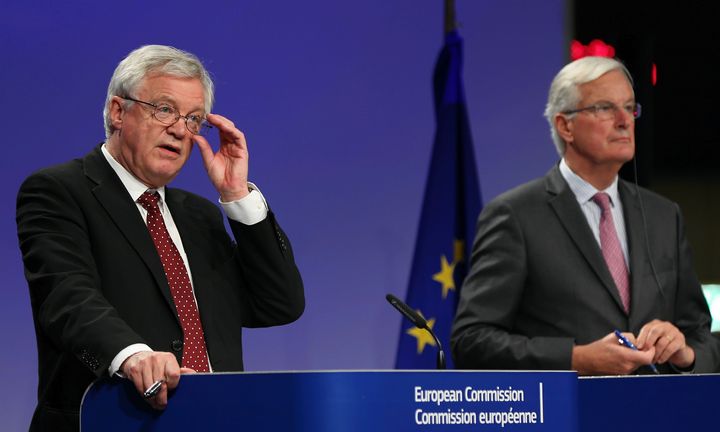 Brexit Secretary David Davis and EU chief Brexit negotiator Michel Barnier.
