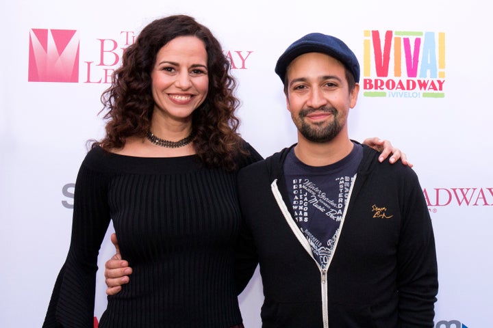 "I feel like my voice is synced with Lin after doing so many projects together," Mandy Gonzalez said of "Hamilton" creator Li