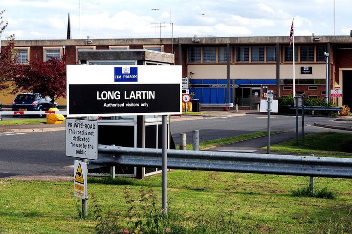 The entrance to Long Lartin prison in Worcestershire.