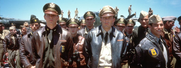 Josh Hartnett, left, and Ben Affleck, center, as pilots Danny Walker and Rafe McCawley in "Pearl Harbor."