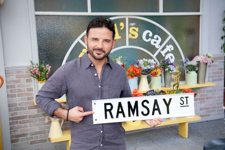 Ryan Thomas on the set of 'Neighbours'