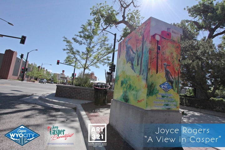 "A View in Casper" by Joyce Rogers. Rogers' work was selected as the people's choice winner. Located at the NE corner of the intersection of Yellowstone and Ash Streets.
