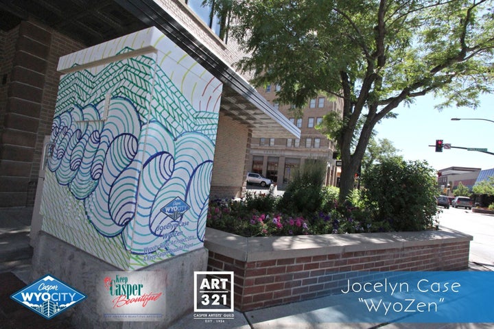 "WyoZen" by Jocelyn Case. Located at the NW Corner of Wolcott and 2nd Streets.