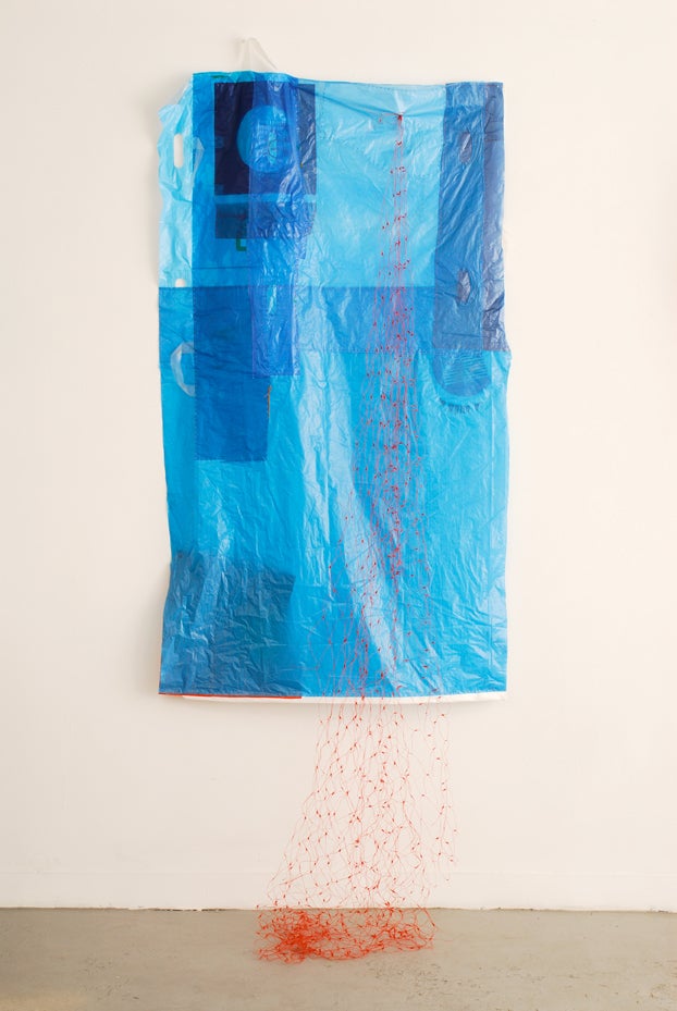 Dianna Cohen’s <em>El Mar</em>, 2007. Constructed from plastic bags.