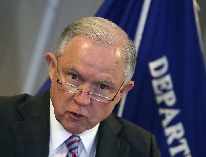 Attorney General Jeff Sessions delivers a speech on the asylum system at the Executive Office for Immigration Review. 