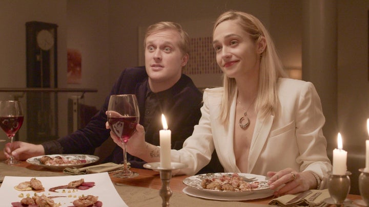 John Early (left) and Jemima Kirke are two guest stars who pop up on the black comedy series.