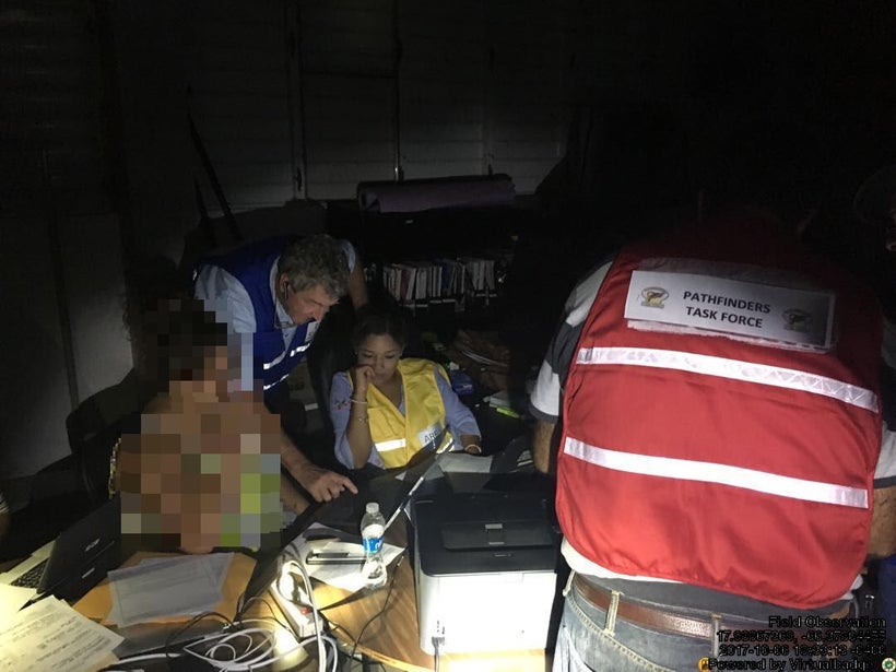 Pathfinders Task Force and other aid workers review data on “unmet needs” of patients in Santa Isabel and Juaca, Puerto Rico.
