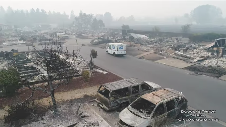 The mail carrier was fulfilling a request made by some of the evacuees, according to a USPS manager.