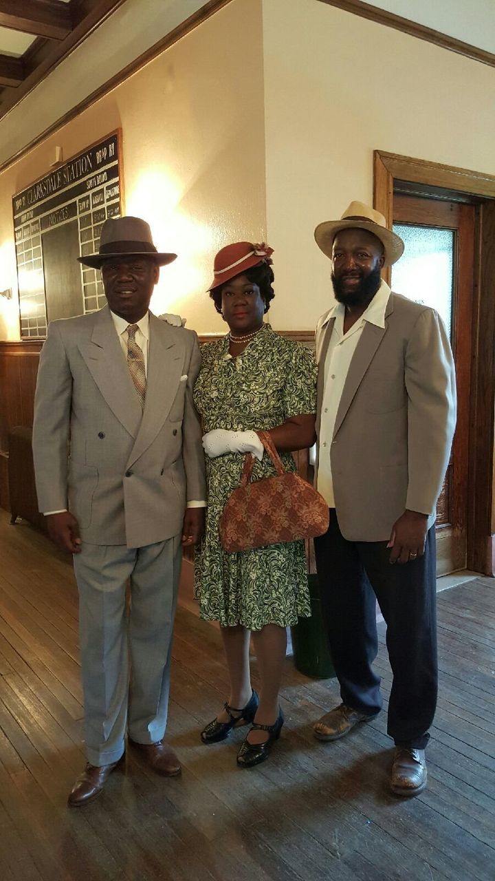 Benjamin Crump with Sybrina Fulton and Tracy Martin on the set of 'Marshal'