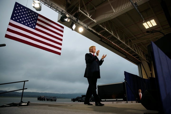 President Donald Trump arrives to speak about tax reform in Harrisburg, Pennsylvania, on Oct. 11.