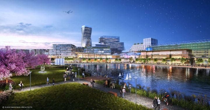 An artist's rendering of the future of Union Point.