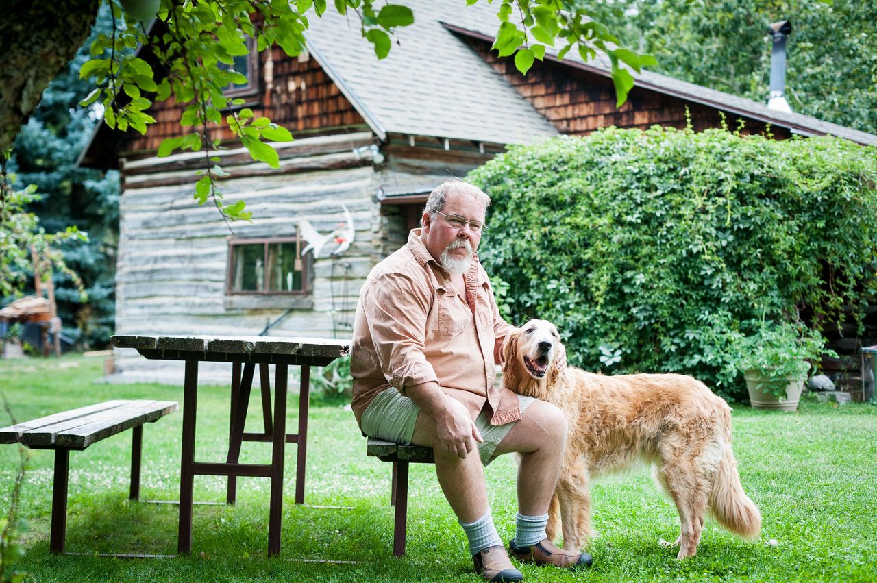 Dick Murphy lives with his dog, Annie, in a cabin along Mission Creek, east of Livingston.