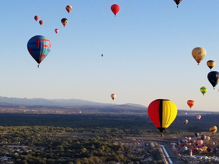 Scenes from a flight, 2017 Albuquerque International Balloon Festival.